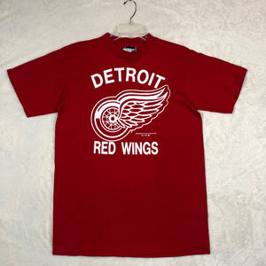 Vtg NHL Detroit Red Wings Mens Hockey T Shirt M